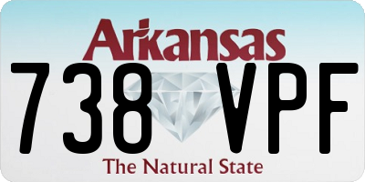 AR license plate 738VPF