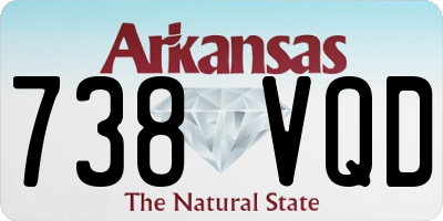 AR license plate 738VQD