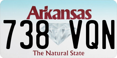 AR license plate 738VQN