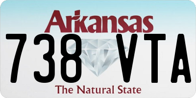 AR license plate 738VTA