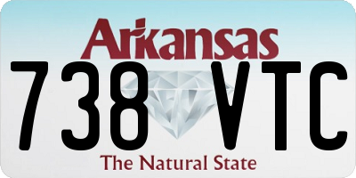 AR license plate 738VTC