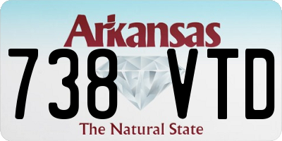 AR license plate 738VTD