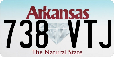 AR license plate 738VTJ