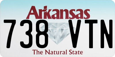 AR license plate 738VTN