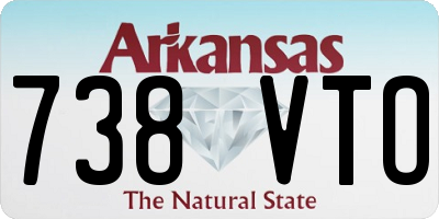AR license plate 738VTO