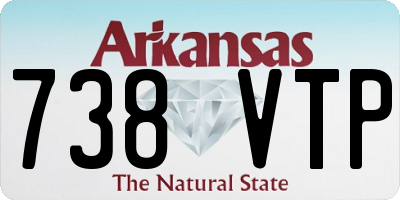 AR license plate 738VTP