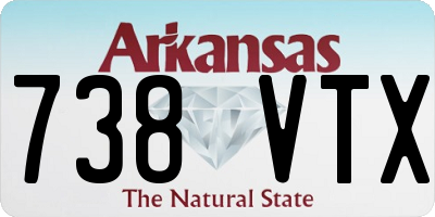 AR license plate 738VTX