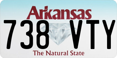 AR license plate 738VTY