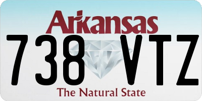 AR license plate 738VTZ
