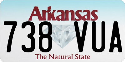 AR license plate 738VUA