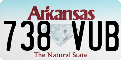 AR license plate 738VUB
