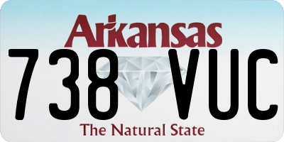 AR license plate 738VUC
