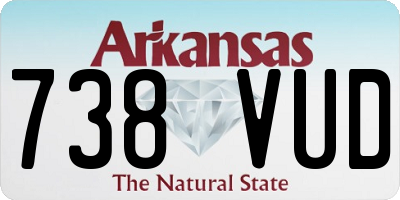 AR license plate 738VUD