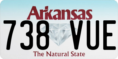 AR license plate 738VUE
