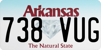 AR license plate 738VUG