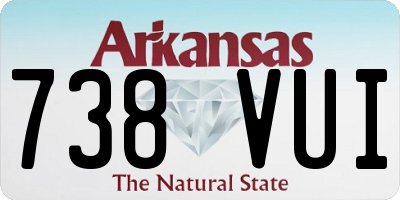 AR license plate 738VUI