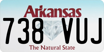 AR license plate 738VUJ