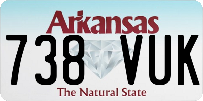 AR license plate 738VUK