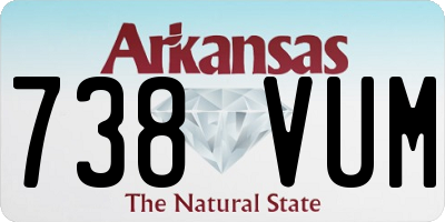 AR license plate 738VUM