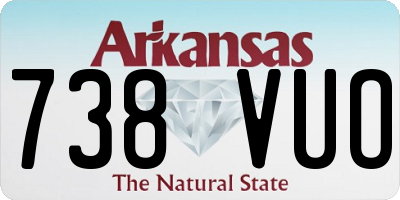 AR license plate 738VUO