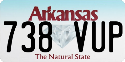 AR license plate 738VUP
