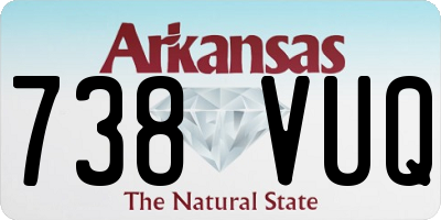 AR license plate 738VUQ