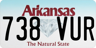 AR license plate 738VUR