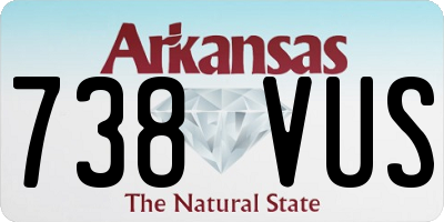 AR license plate 738VUS