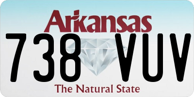 AR license plate 738VUV