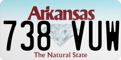 AR license plate 738VUW