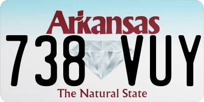 AR license plate 738VUY