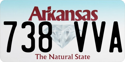AR license plate 738VVA