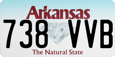 AR license plate 738VVB
