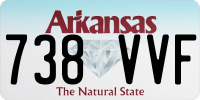 AR license plate 738VVF