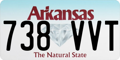 AR license plate 738VVT