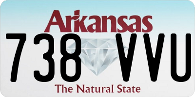 AR license plate 738VVU