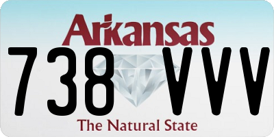 AR license plate 738VVV