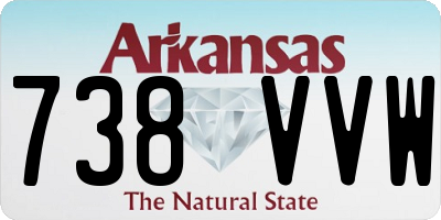 AR license plate 738VVW