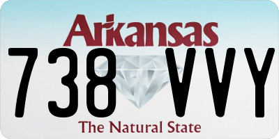 AR license plate 738VVY