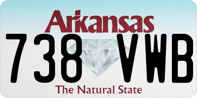 AR license plate 738VWB