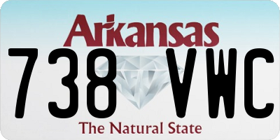 AR license plate 738VWC