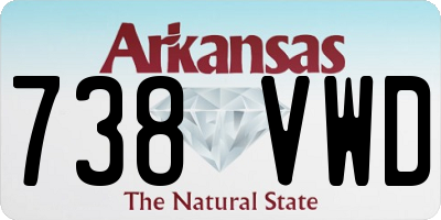 AR license plate 738VWD