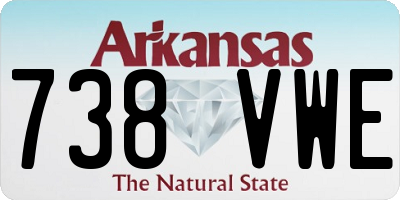 AR license plate 738VWE