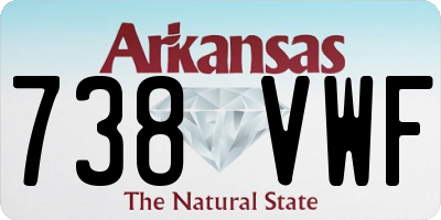 AR license plate 738VWF