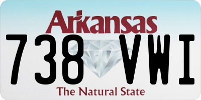 AR license plate 738VWI