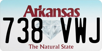 AR license plate 738VWJ