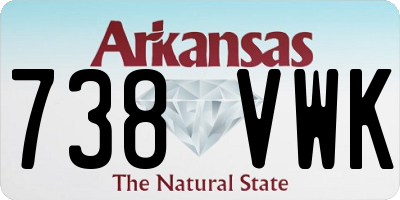 AR license plate 738VWK