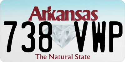 AR license plate 738VWP