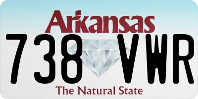 AR license plate 738VWR