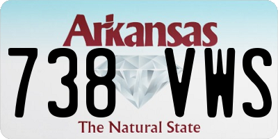 AR license plate 738VWS